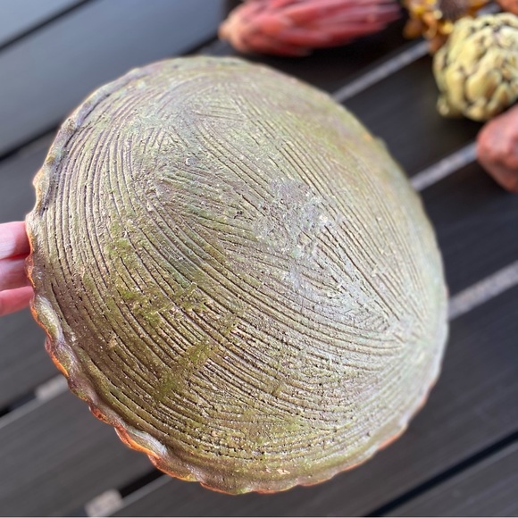 Plaster Bowl (HEAVY)  Dried Flowers/Veggies INCLUDED - Picture 8 of 8